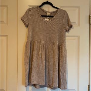 striped babydoll dress